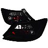 Honda Civic  2006-2010 Glossy Black W/ Smoke Lens Euro Tail Lights 