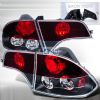 Honda Civic  2006-2008 Black Euro Tail Lights 