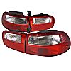 Honda Civic 3 Door 1992-1995 Red / Clear Euro Tail Lights 