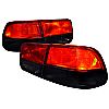 Honda Civic Coupe 1996-2000 Red / Smoke Euro Tail Lights 