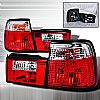 Bmw 5 Series  1989-1994 Red / Clear Euro Tail Lights 