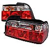 Bmw 3 Series 2 Door 1992-1998 Red / Clear Euro Tail Lights 