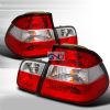 Bmw 3 Series 2 Door 1992-1998 Red / Clear Euro Tail Lights 