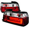 Bmw 3 Series 2 Door 1992-1998 Red / Clear Euro Tail Lights 