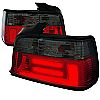 Bmw 3 Series Sedan 1992-1998 Red / Smoke Euro Tail Lights 