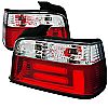 Bmw 3 Series Sedan 1992-1998 Red / Smoke Euro Tail Lights 