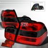 Bmw 3 Series 4 Door 1999-2001 Red / Smoke Euro Tail Lights 