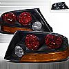 Mitsubishi Lancer Evo 2003-2004 Black Euro Tail Lights 