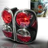 Jeep Liberty  2002-2004 Black Euro Tail Lights 