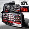 Ford Mustang  2005-2009 Black LED Tail Lights 