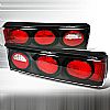 Ford Mustang  1987-1993 Black Euro Tail Lights 