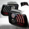 Ford Mustang  1999-2004 Black W/ Smoke Lens LED Tail Lights 