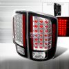 Dodge Ram  2007-2008 Black LED Tail Lights 