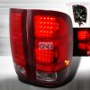 Gmc Sierra  2007-2012 Black LED Tail Lights 