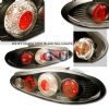 Hyundai Tiburon   1997-1999 Euro Tail Lights - Black  