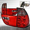 Bmw X5  2000-2005 Red / Smoke Euro Tail Lights 