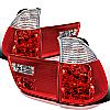 Bmw X5  2000-2005 Red / Clear Euro Tail Lights 