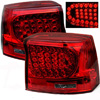 Dodge Charger 2005-2008 Red Housing with Smoked Lens LED Tail Lights