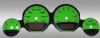 Dodge Challenger 2009-2009 Base Green / Green Night Performance Dash Gauges