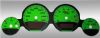 Dodge Charger 2005-2009 Rt Green / Green Night Performance Dash Gauges