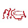 Volkswagen Golf Vr6 1995-1998 Mishimoto Silicone Radiator Hose Kit - Red