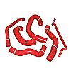 Ford Mustang V8 Naturally Aspirated 2005-2006 Mishimoto Silicone Radiator Hose Kit - Red