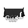 Chevrolet Silverado 6.6l Duramax Lb7 2002-2004 Mishimoto Intercooler Kit - Black