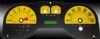Ford Mustang 2005-2009 6 Cyl Yellow Performance Dash Gauges