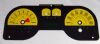 Ford Mustang 2005-2009 Gt Yellow / Green Night Performance Dash Gauges