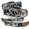 Gmc Sierra 1500/2500/3500 1999-2006  Projector Headlights W/ Bumper Lights - Chrome