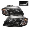 Audi A3 2006-2008  Black DRL LED Projector Headlights