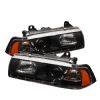 Bmw 3 Series 1992-1998 2DR Black 1pc DRL LED Projector Headlights