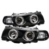 Bmw 7 Series 1999-2001  Black 1pc Halo Amber Projector Headlights