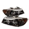 Bmw 3 Series 2006-2008 4DR Black Halo Amber Projector Headlights