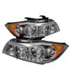 Bmw 3 Series 2006-2008 4DR Chrome Halo Amber Projector Headlights