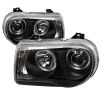 Chrysler 300C  2005-2010 Halo LED Projector Headlights  - Black