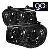 Chrysler 300C  2005-2010 Halo LED Projector Headlights  - Smoke