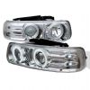 Chevrolet Silverado 1500/2500/3500 1999-2002 Ccfl LED Projector Headlights  - Chrome