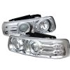 Chevrolet Silverado 1500/2500/3500 1999-2002 Halo LED Projector Headlights  - Black