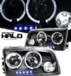 Dodge Charger 2005-2010  Black W/halo Projector Headlights