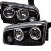 Dodge Charger ( Non Hid ) 2006-2010 Halo LED Projector Headlights  - Black