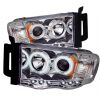 Dodge Ram 1500/2500/3500 2002-2005 Ccfl LED Projector Headlights  - Chrome