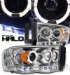 Dodge Ram 2002-2005  Chrome W/ Halo Projector Headlights
