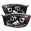 Dodge Ram 1500/2500/3500 2006-2008 Ccfl LED Projector Headlights  - Black
