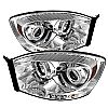 Dodge Ram 1500/2500/3500 2006-2008 Ccfl LED Projector Headlights  - Chrome