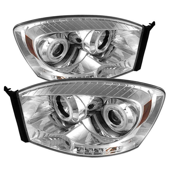 thumbnail interactive-video image 1 of Autozensation Projector Headlights W/ LED Bar For Dodge Ram 2006-2008 1500 2500 3500 1 of 4