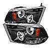 Dodge Ram 1500 2009-2012 Ccfl LED Projector Headlights  - Black