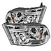 Dodge Ram 1500 2009-2012 Ccfl LED Projector Headlights  - Chrome