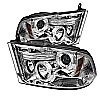 Dodge Ram 1500 2009-2012 Halo LED Projector Headlights  - Chrome