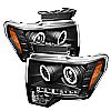 Ford F150  2009-2012 Ccfl LED Projector Headlights  - Black